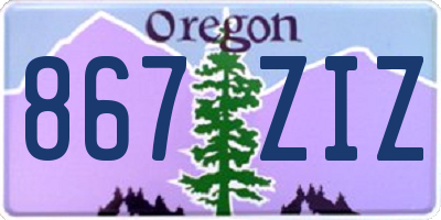 OR license plate 867ZIZ