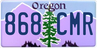 OR license plate 868CMR