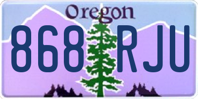OR license plate 868RJU