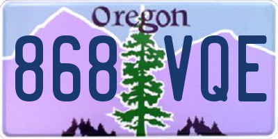 OR license plate 868VQE