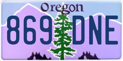 OR license plate 869DNE