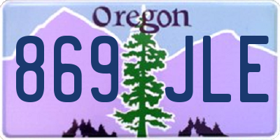 OR license plate 869JLE