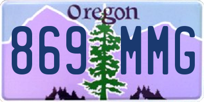 OR license plate 869MMG