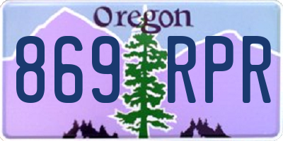 OR license plate 869RPR