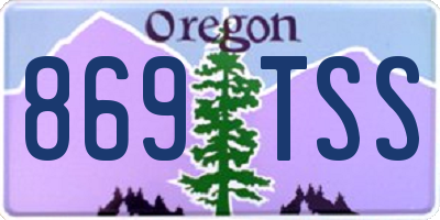OR license plate 869TSS