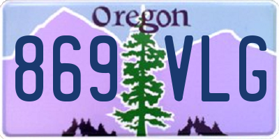 OR license plate 869VLG