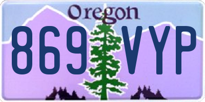 OR license plate 869VYP