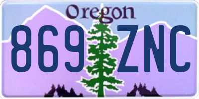 OR license plate 869ZNC