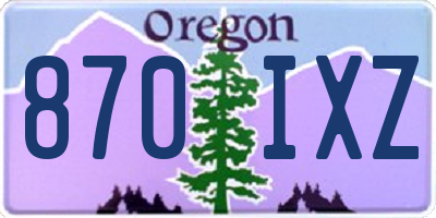 OR license plate 870IXZ