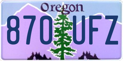 OR license plate 870UFZ