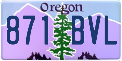 OR license plate 871BVL