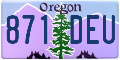 OR license plate 871DEU