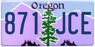 OR license plate 871JCE