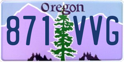 OR license plate 871VVG