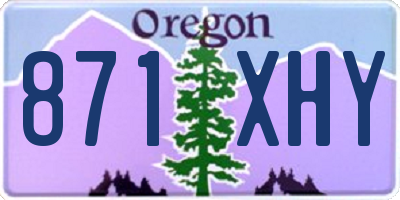 OR license plate 871XHY