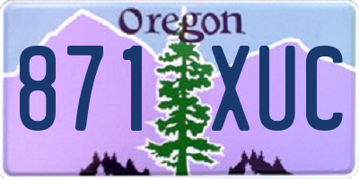 OR license plate 871XUC