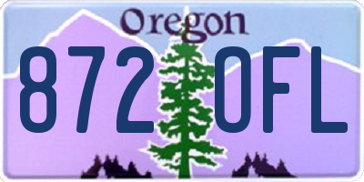 OR license plate 872OFL