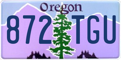 OR license plate 872TGU