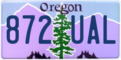 OR license plate 872UAL