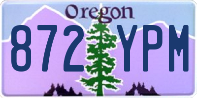 OR license plate 872YPM