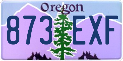 OR license plate 873EXF