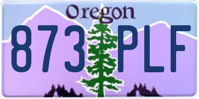 OR license plate 873PLF