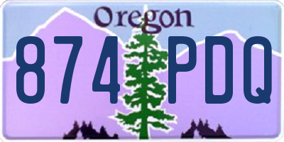 OR license plate 874PDQ