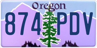 OR license plate 874PDV