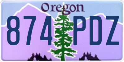 OR license plate 874PDZ
