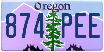 OR license plate 874PEE