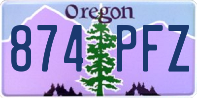 OR license plate 874PFZ