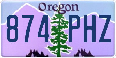 OR license plate 874PHZ