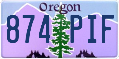 OR license plate 874PIF