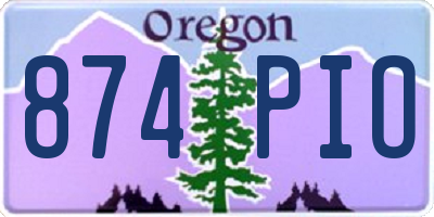 OR license plate 874PIO