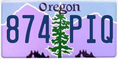 OR license plate 874PIQ