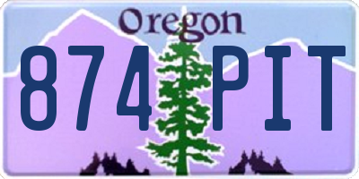 OR license plate 874PIT