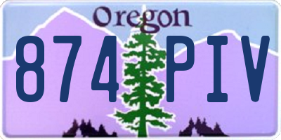 OR license plate 874PIV