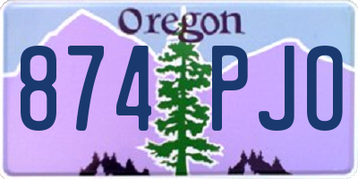 OR license plate 874PJO