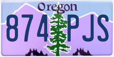 OR license plate 874PJS