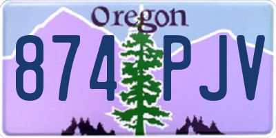 OR license plate 874PJV