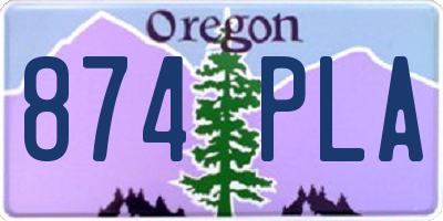 OR license plate 874PLA