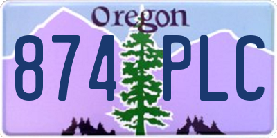 OR license plate 874PLC