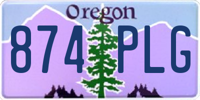 OR license plate 874PLG