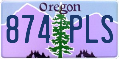 OR license plate 874PLS