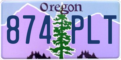 OR license plate 874PLT