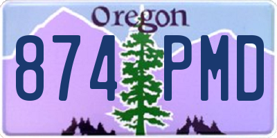 OR license plate 874PMD