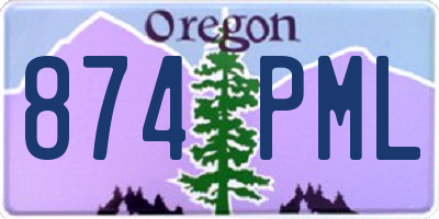 OR license plate 874PML