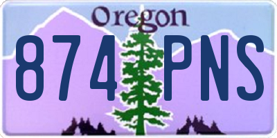 OR license plate 874PNS
