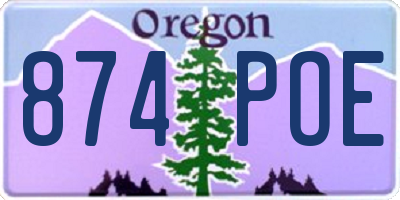 OR license plate 874POE