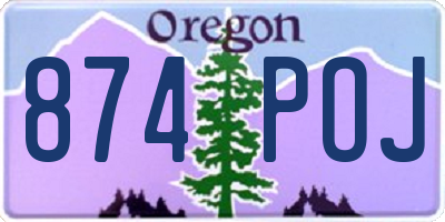 OR license plate 874POJ
